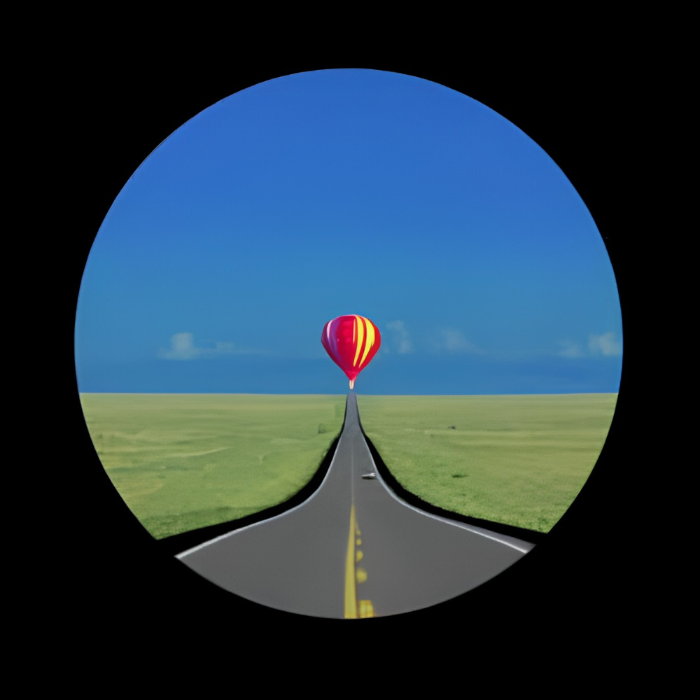 Distance focus visual horizon simulation